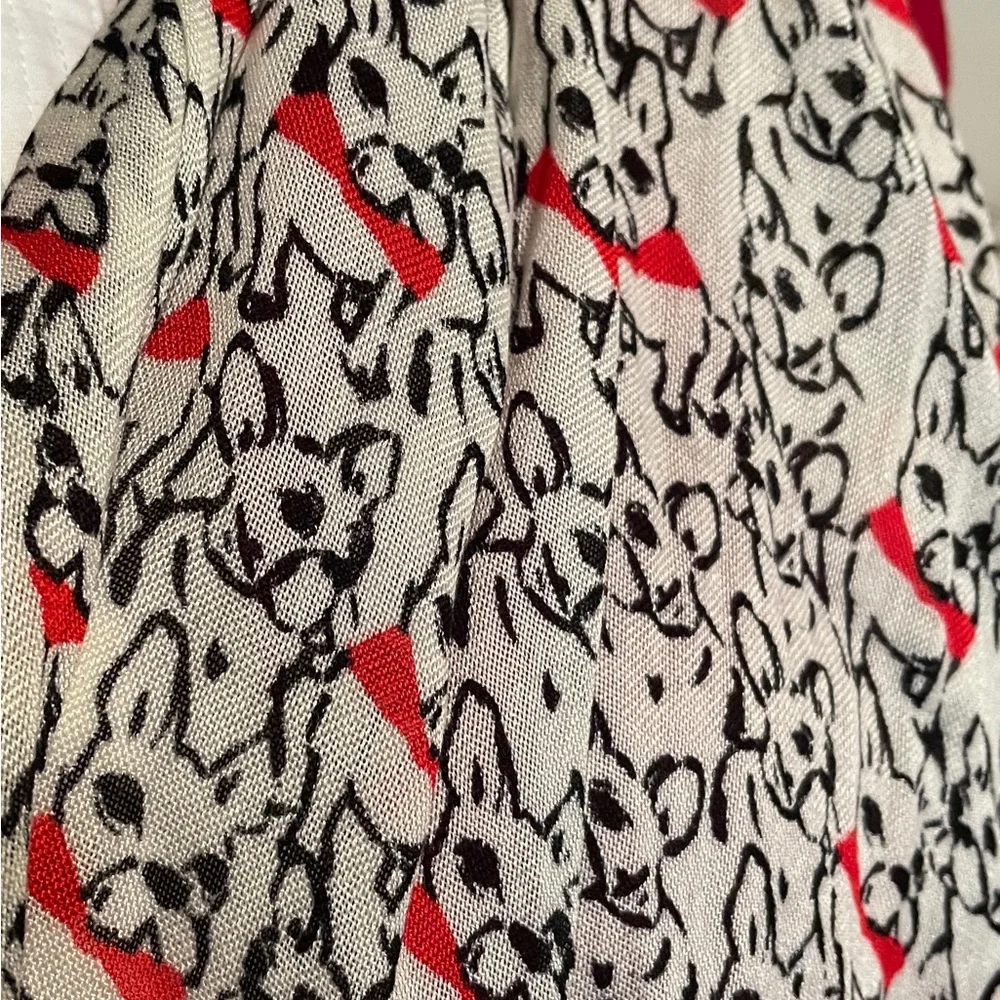 Scarf Puppy Design Red, Black & White. Charming. Preppy. Feminine. Cutesome.